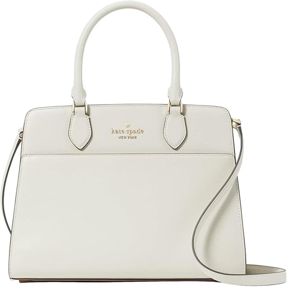 NWT Kate Spade New York Women's Madison Saffiano Leather Satchel Bag, Meringue